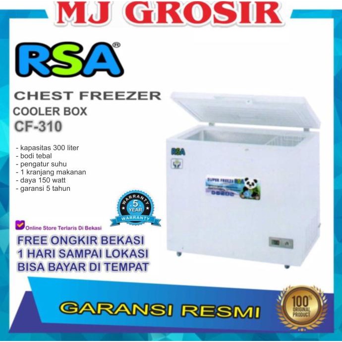 RSA CF 310 CHEST FREEZER BOX 300 L LEMARI PEMBEKU 300 LITER BY GEA HARGA DISKON