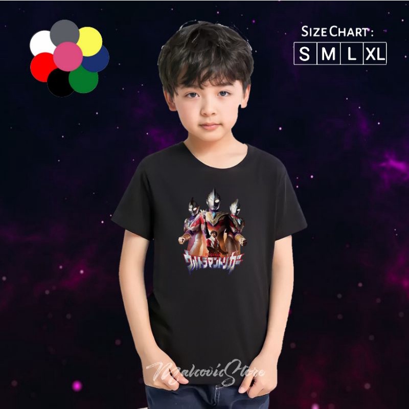 Baju Ultraman Anak/Kaos Ultraman Trigger Anak Unisex/Baju Untuk Anak Ultraman Trigger Usia 1-10 Tahu
