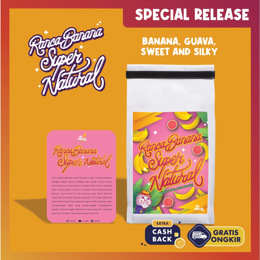 

Kopi Arabika Specialty Ranca Banana Natural 200g | Special Release