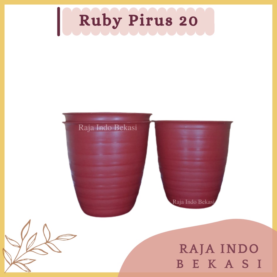 Rajaindobekasi Pot Ruby Pirus 20 Putih Hitam Merah Bata Pot Tawon Pirus Tirus 18 20 21 24 25 Cm Grosir Murah