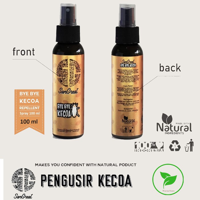 Pengusir Kecoa Ampuh Natural Spray, Bye Bye Kecoa