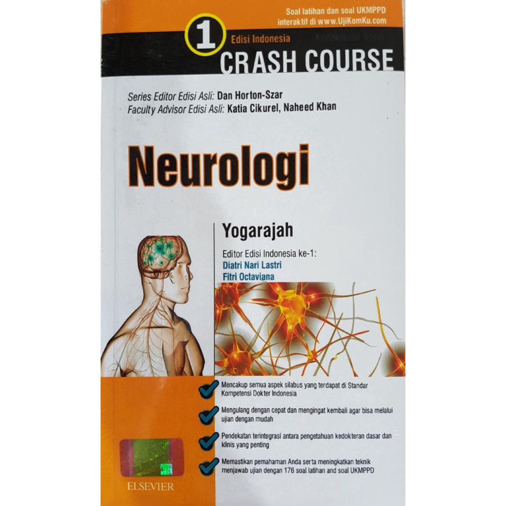 Buku Kedokteran [ORIGINAL] Crash Course Neurologi - Yogarajah