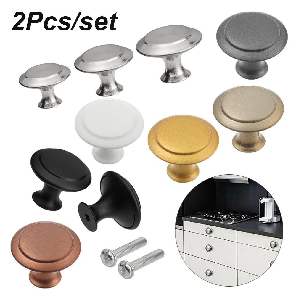 Chookyy 2pcs/lot Tarikan Lemari Fashion Hardware Dresser Bentuk Bulat Pegangan Pintu Lemari