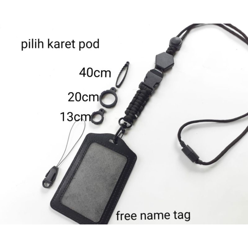 

Tactical Lanyard Badge Holder- Kalung Id Card