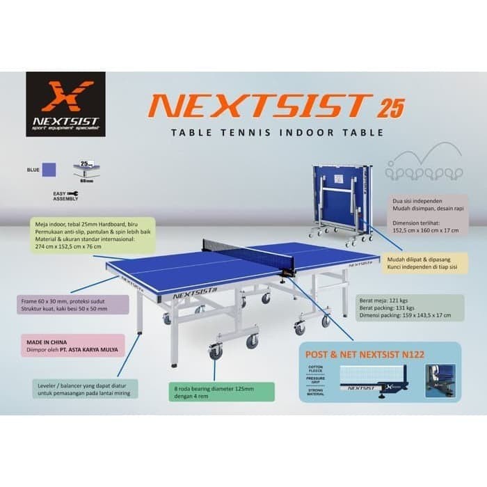 Meja pingpong NEXTSIST 25 Indoor Table