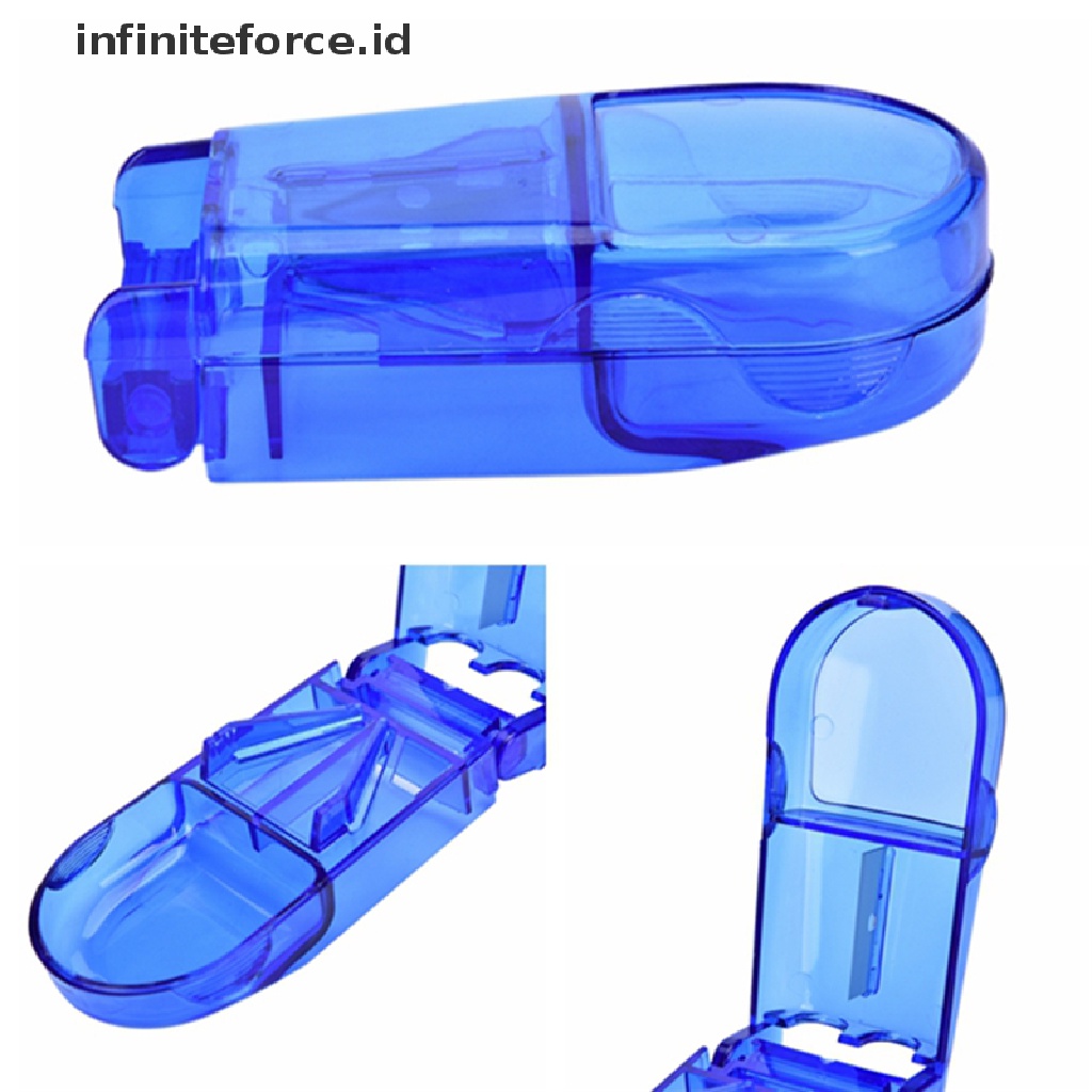 (Infiniteforce.Id) Kotak Organizer Obat Pil / Tablet Dengan Pemotong