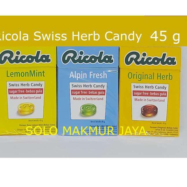 

[Terlaris Today] Ricola Swiss Herb Candy Sugar Free 45 g