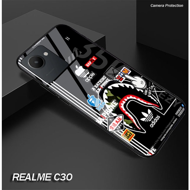 (SC64) Softcase Glass Kaca Realme C30 - Kesing Hp - Softcase Glass Hp Realme C30 - Softcase Kaca C30