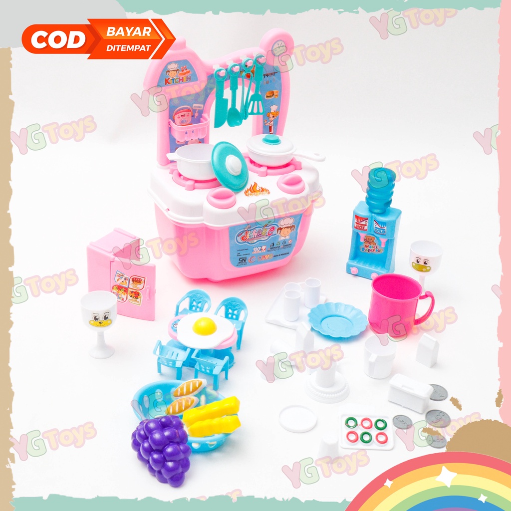 YGtoys Mainan Anak Perempuan Kitchen Set Besar Dapur Masak Masakan Jumbo