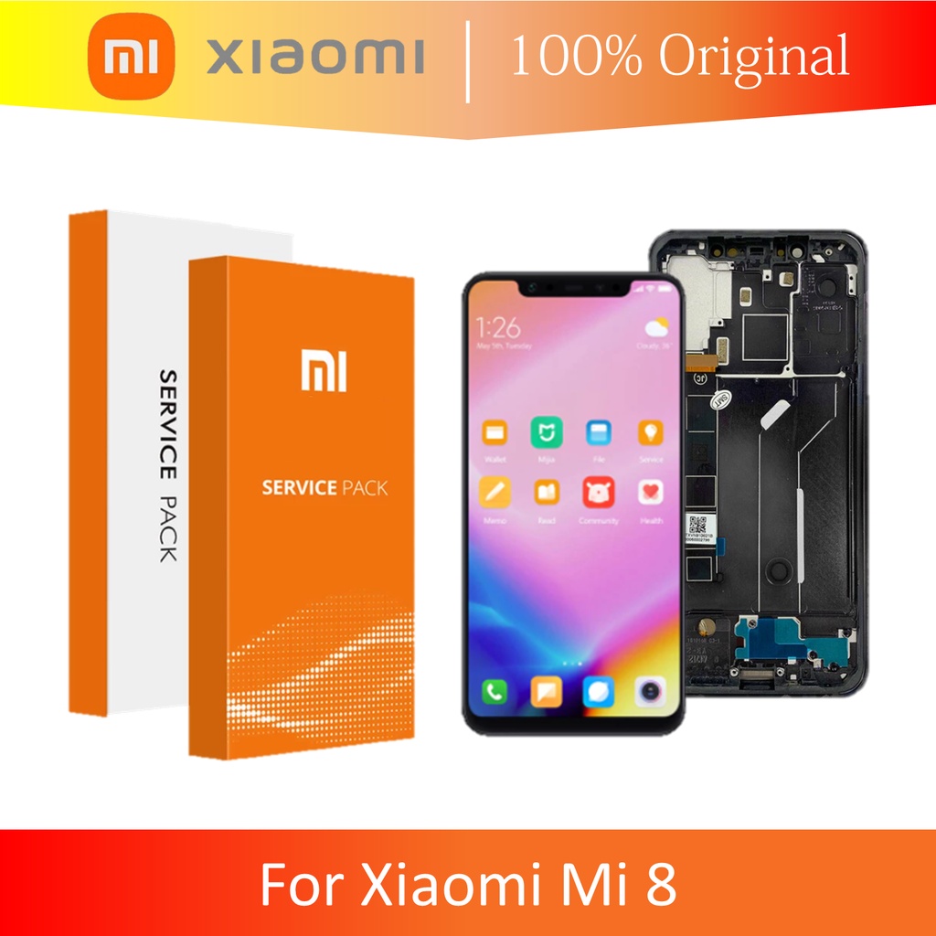 [ CHECK.ID ] LCD + FRAME XIAOMI MI 8 MI8 SERVICE PRODUCT