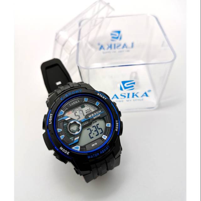 Jam tangan digital Sporty Pria water Resist Lasika 619