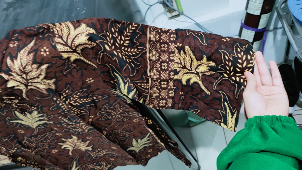 Batik Dolby Dolbi Dobby Doby Tenun Sutra Tulis Katun Atbm Baron Atasan Batik Wanita Sogan Srg308