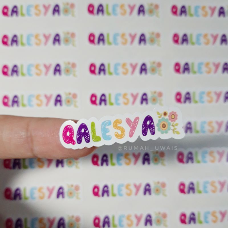 

STICKER NAMA / LABEL NAMA / STICKER KEMASA - rumah uwais