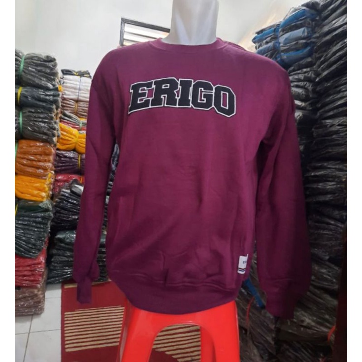 SWEATER CREWNECK DISTRO MERAH MAROON