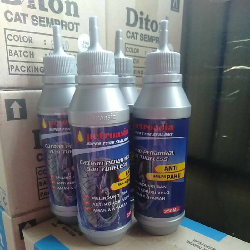 cairan anti ranjau paku petroasia cairna penambal ban tubeless petroasia super tyre sealent 350ml