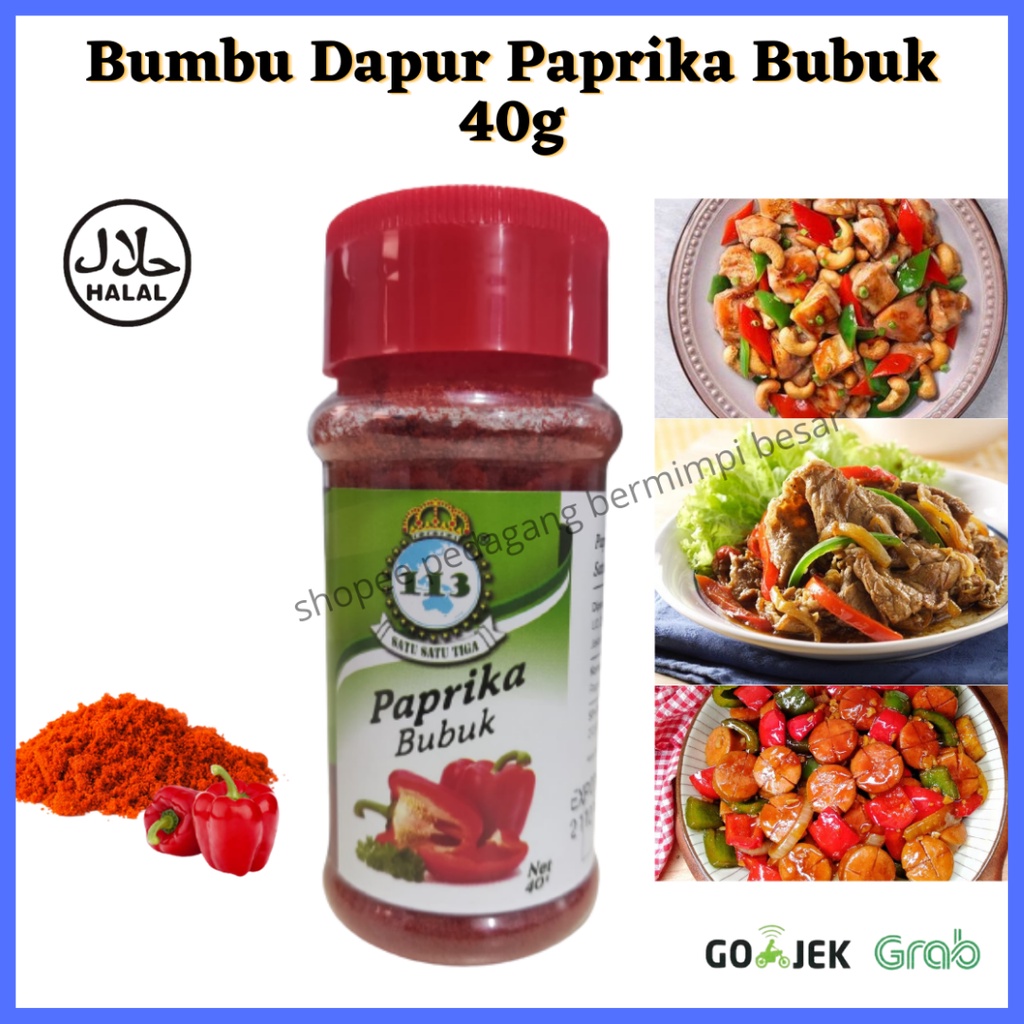 

113 Paprika Bubuk 40g/ Bumbu Dapur / Penyedap Rasa/ Rempah Rempah/ Bumbu Masak/ Paprika