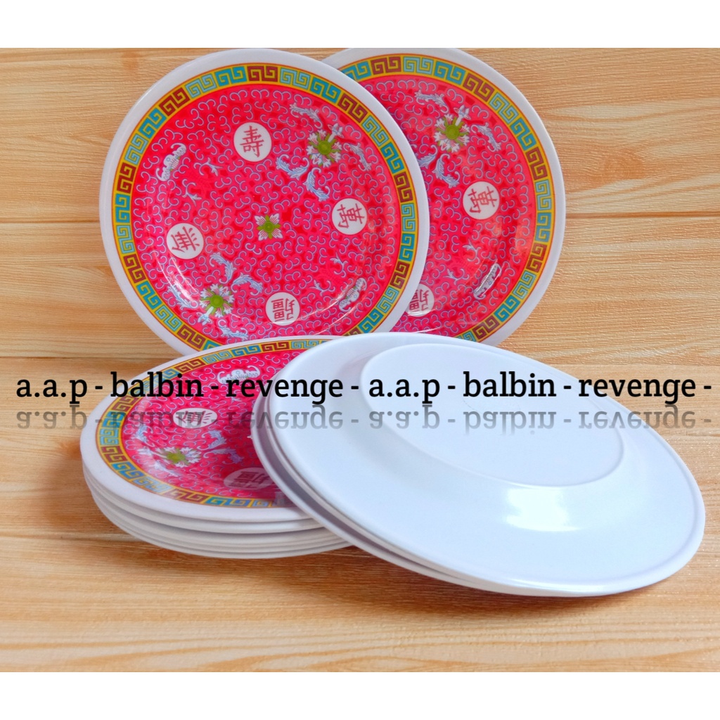 promo 3.pcs piring melamine ware 9.inc | 23.cm - piring makan melamin | piring plate | piring prasmanan