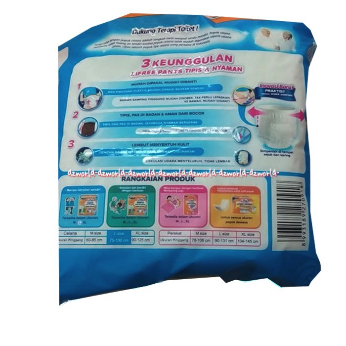 Lifree Popok Celana Diapers Dewasa Life Free Liffree L 4 Diaper Orang Tua L4 Life Free