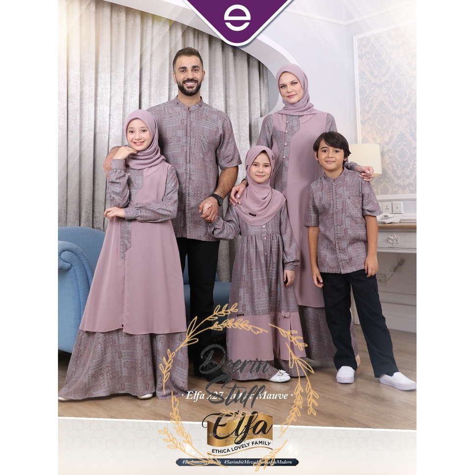 SARIMBIT KELUARGA ETHICA ELFA 227 ANTLER MAUVE ORIGINAL PREMIUM DRESS TERBARU 2022