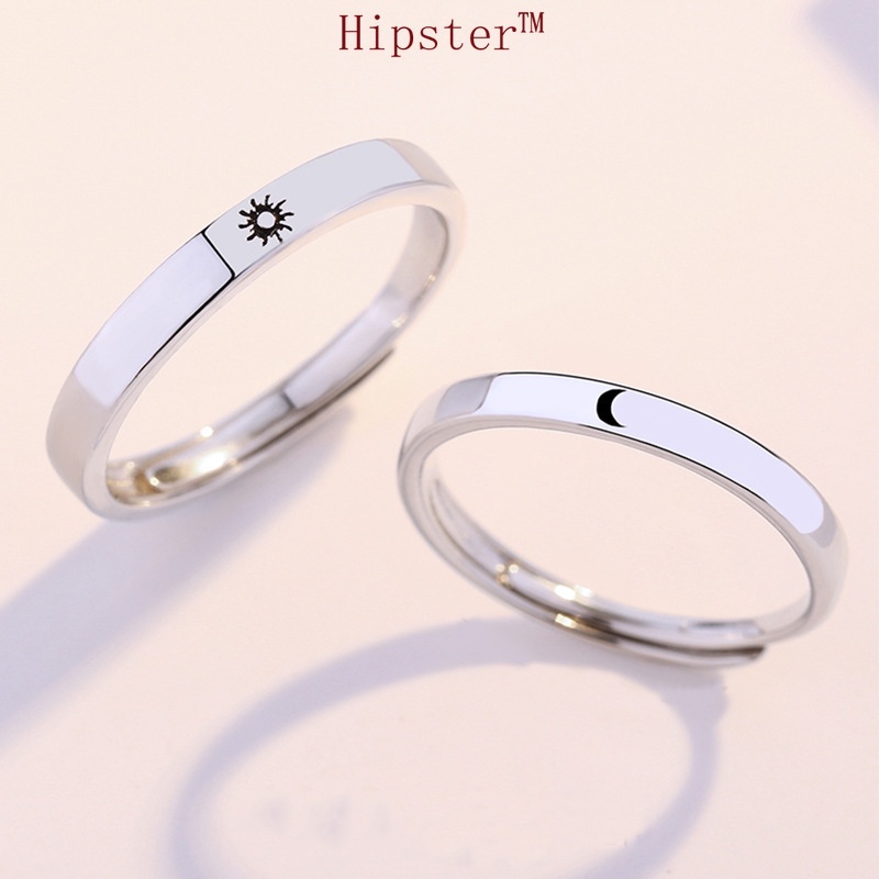 Popular Creative Fashion Sun Moon Star Couple Romantic Ring