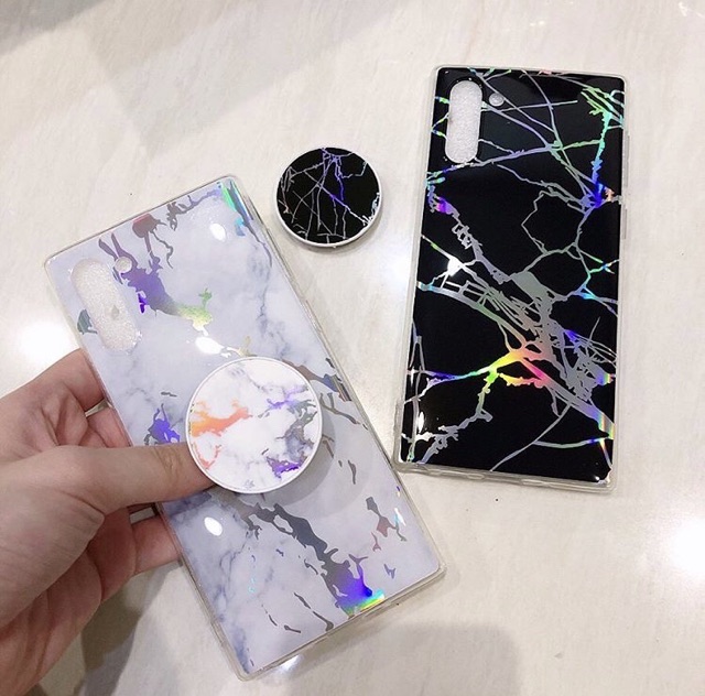 Marble Holo White / Black Oppo F7 F5 Samsung S5 S8 S9Note8 Note 9 S10 S10 plus J3 J5 J7 pro A3 2017