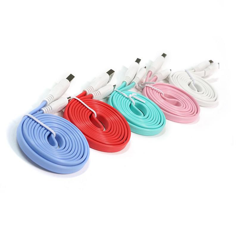 Kabel Charger Mishow MCB001 2.4A Candy Charge dan Data Flat 1 toples isi 40pcs