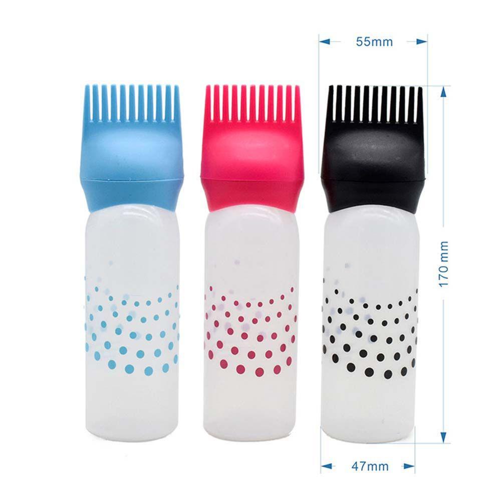 SKJK   Botol Aplikator Pewarna Rambut Flexible Lembut Kering-cleaning Bottle Oil Comb Brush Pewarna Rambut Hair Tools Styling Tool Comb Bottle