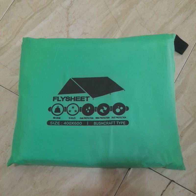 Flysheet 4x6 meter Atap Tenda dome Waterproof Bivak Emergency Tent