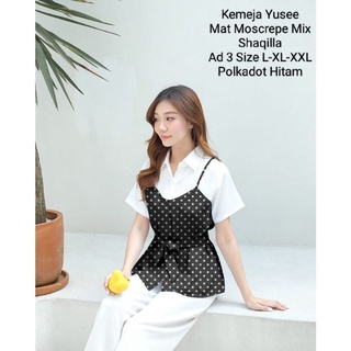 Atasan Kemeja Wanita Casual Terbaru Import Kemeja Yusee Lengan Pendek Ukuran Jumbo Model kekinian Matt Moscrepe Good Quality