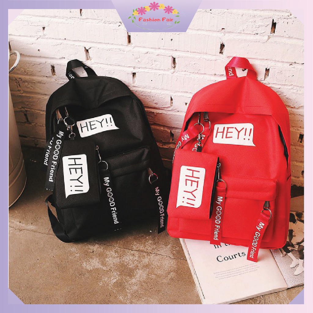 Fashion Fair - Tas Ransel HEY 2 in 1 !! / Tas Ransel / Tas Sekolah / Tas Punggung