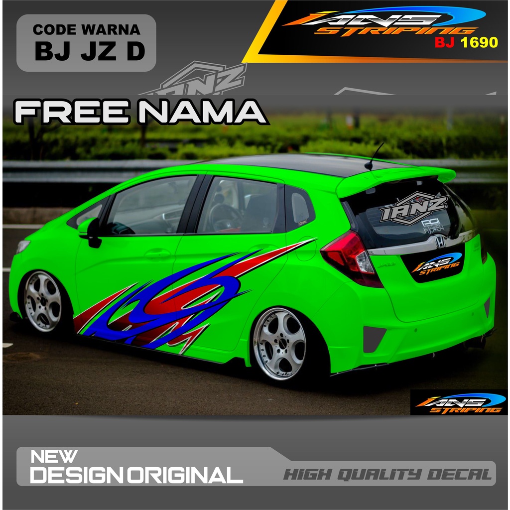 STIKER DECAL MOBIL HONDA JAZZ JES AYLA AGYA / STIKER MOBIL TERBARU / VARIASI STIKER MOBIL