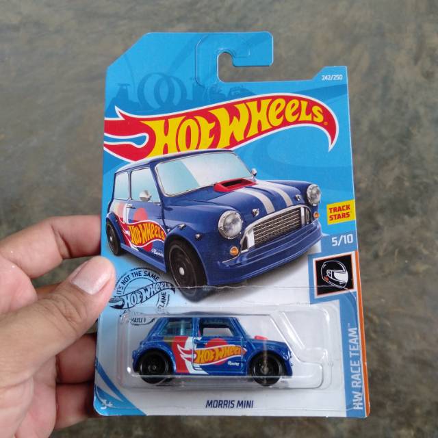 HOT WHEELS MORRIS MINI BIRU LIVERY RACE TEAM