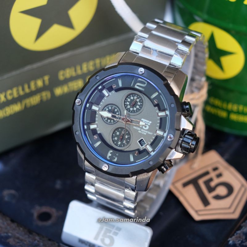 Jam Tangan Pria T5 Original Tahan Air Super Fullset