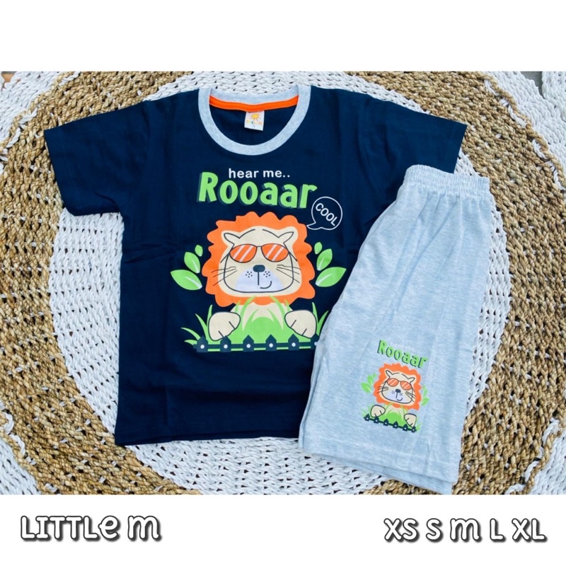 setelan anak pendek navy ab