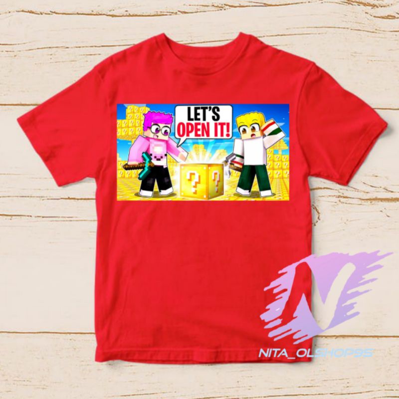 baju kaos anak roblox minicraft lankybox minicraft