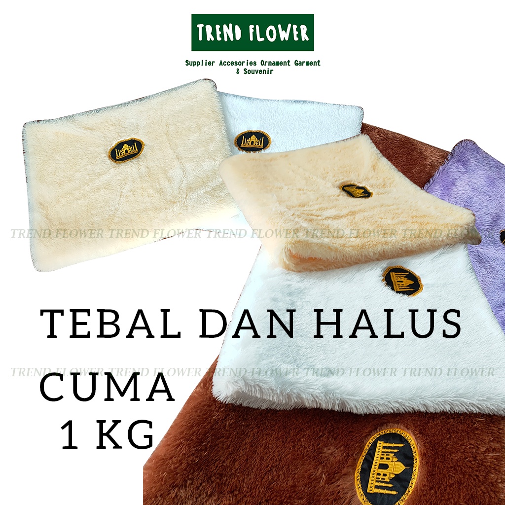 SAJADAH ANAK KARPET BULU RASFUR PREMIUM 55 X100 CM TEBAL HALUS RASFUR AMBAL SHALAT-2