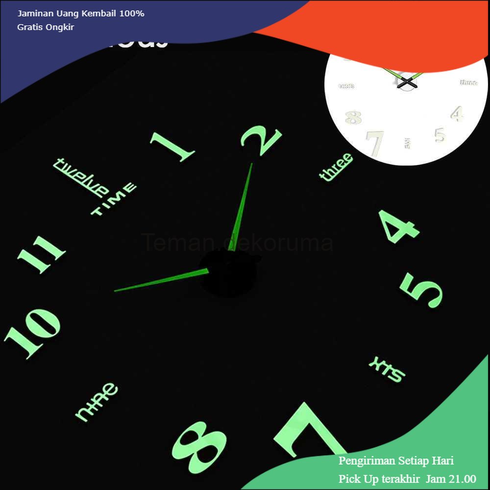 TD - RMH LUMINOVA Jam Dinding Besar DIY Giant Glow in The Dark 80-130cm - JM-01