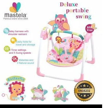 OBRAL JUAL MURAH Mastela deluxe portable swing 6619 ayunan bayi