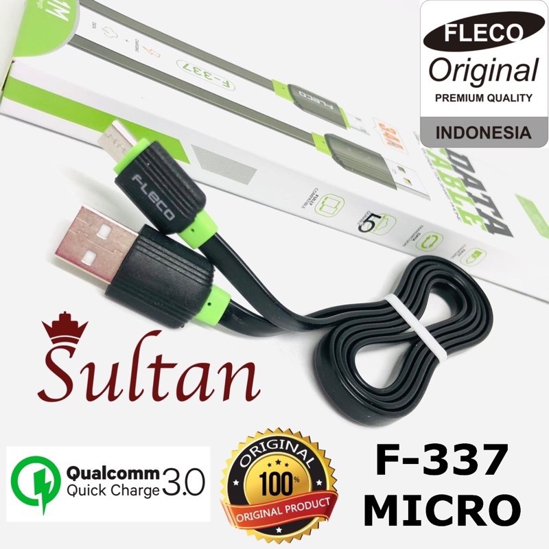 PROMO KABEL DATA FLECO F337 MICRO FAST CHARGING 100CM QUICK CHARGER