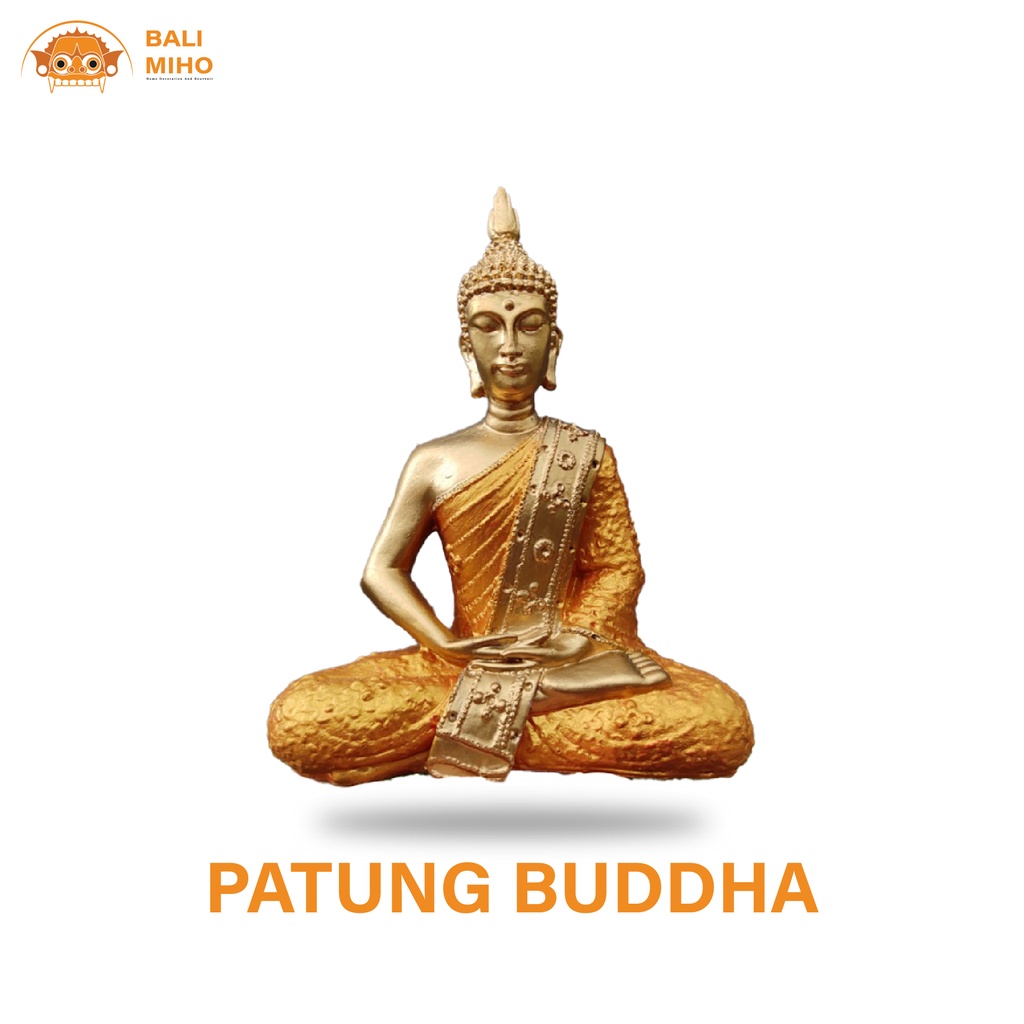 Patung Buddha 30cm - Patung Buddha Resin - Patung Buddha Thailand - Patung Buddha Kepala Runcing