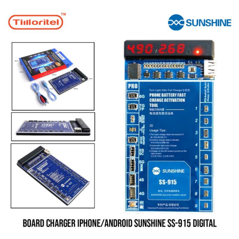 BOARD CHARGER DIGITAL SUNSHINE SS-915 IPHONE-ANDROID