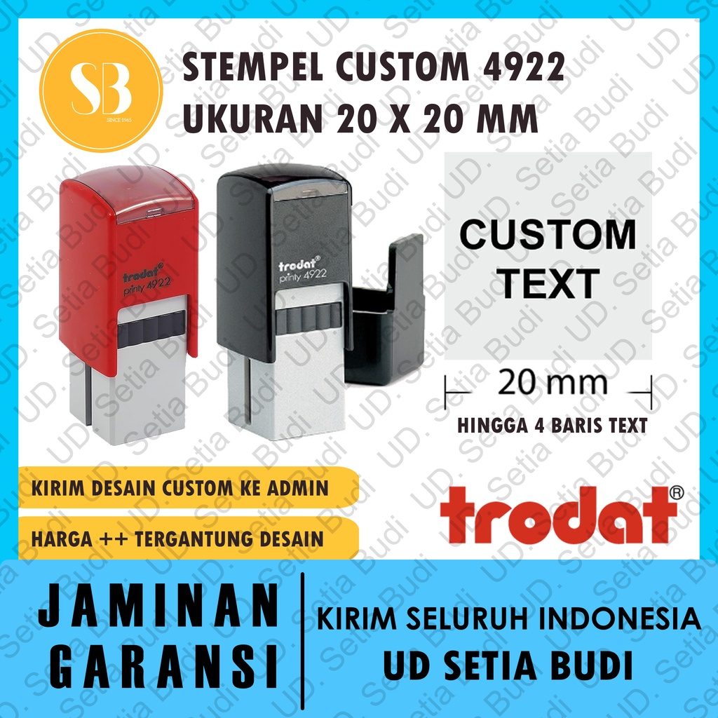 Stempel Trodat Printy Custom 4922 ukuran 20 x 20 mm