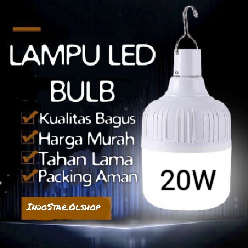 LAMPU LED BULB JUMBO TABUNG 20Watt SUPER TERANG PUTIH⭐ IndoStar ⭐