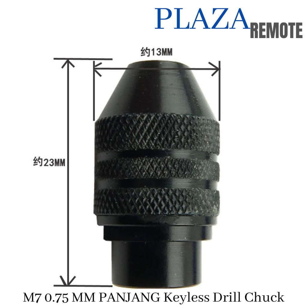 M7 X 0.75 PANJANG KEYLESS CHUCK KEPALA BOR MINI DREMEL KONEKTOR SAMBUNGAN