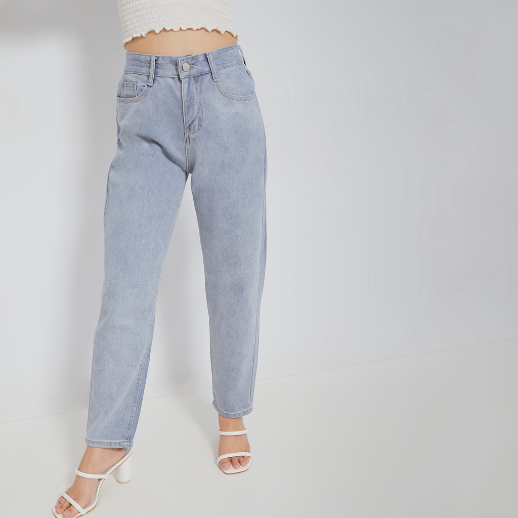 VIERLIN - Jeans 7293 - BASIC HIGHWAIST BOYFRIEND JEANS