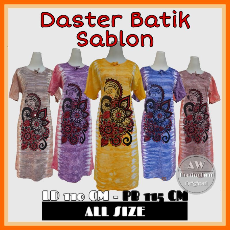 DASTER KAOS BATIK ABSTRAK  JUMPUTAN TIEDYE KLOK BATIK  BUMIL 