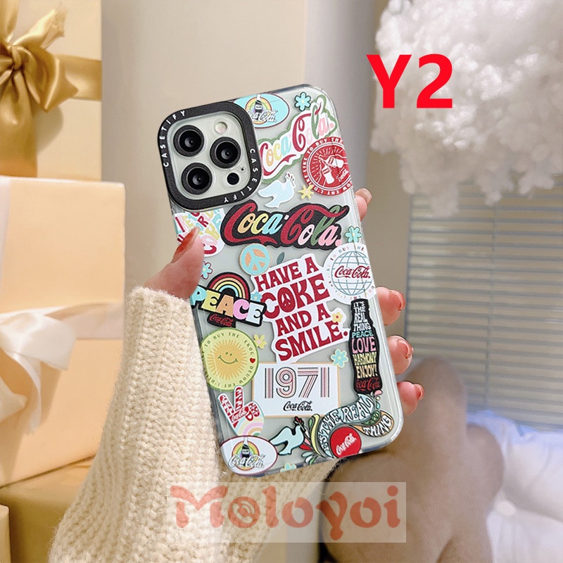 Soft Case Tpu Motif Coca Cola Untuk iPhone 6 6s plus 7plus 8plus 13 11 12 pro Max X XR XS Max SE 2020