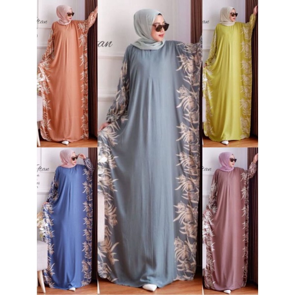 Kaftan Aminah Jumbo Maxi Kaftan New Kaftan Wanita Jumbo Katun Rayon Batik Premium Busui Daster
