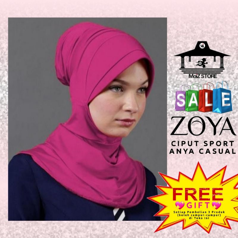 Zoya Ciput Sport Anya Casual Ninja Antem Anti Tembem Untuk Jilbab Hijab Bergo Kerudung Krudung Polos