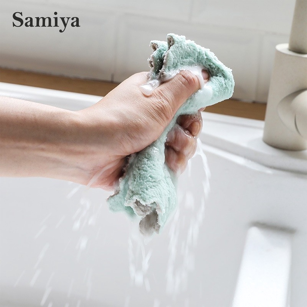 kain lap dapur anti minyak / kain lap dapur microfiber cleaning cloth / lap kain serbaguna